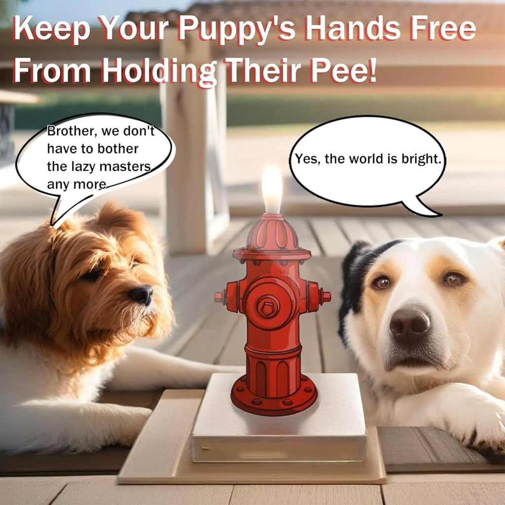 LIZEALUCKY Fire Hydrant Shaped Dog Pee Pad, 10 Pack Absorbent Puppy Training Pads, Leak-Proof Potty Mat for Dogs, Fire Hydrant Design Pee Pad Indoor Outdoor Use