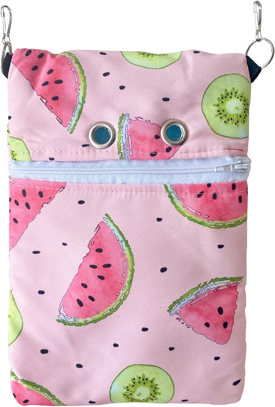 Waterproof composite Fabric Sugar Glider Bonding Carry Pouch Portable Small Animal Carrier Bag Small Animal Bonding Crossbody Strap for Hamster Rat Gerbil Other Small Pet Sleeping Bag With Vent (Pink)