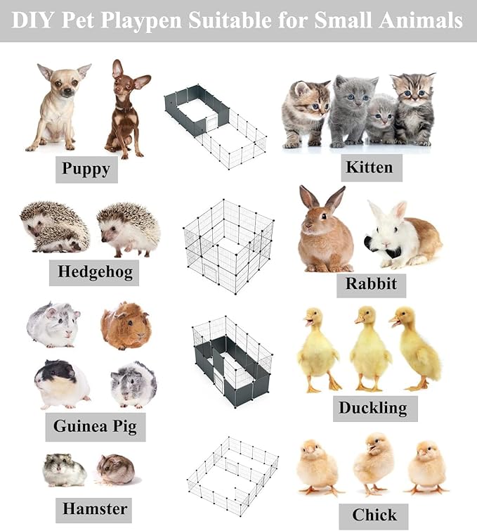 LANGXUN 12pcs DIY Small Animal Pet Playpen - Image 7