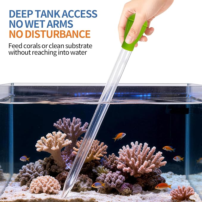 17.7 Inch Extra Long Aquarium Coral Feeder Tool, Deep Tank Fish Feeding Pipette - Image 4