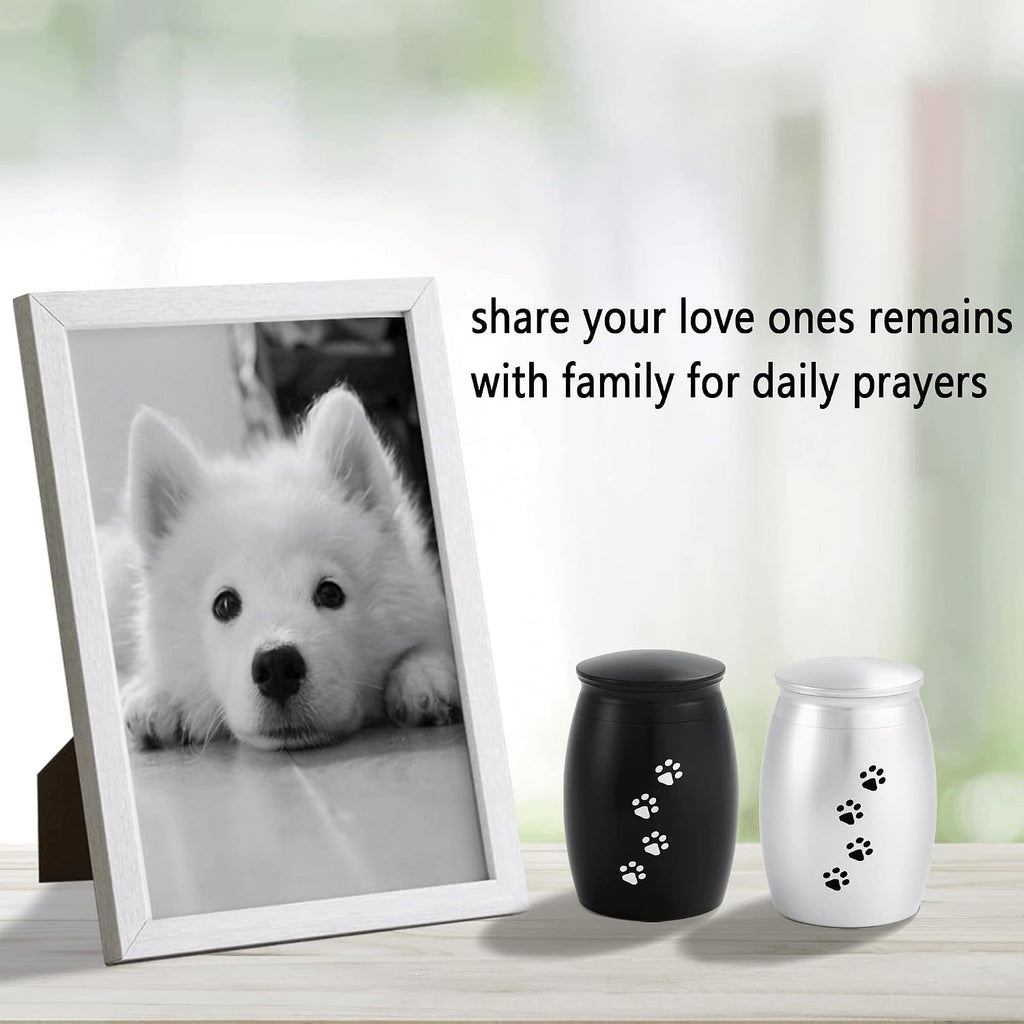2.67 Inches Small Memorial Urns for Dog or Cat Ashes Set of 2