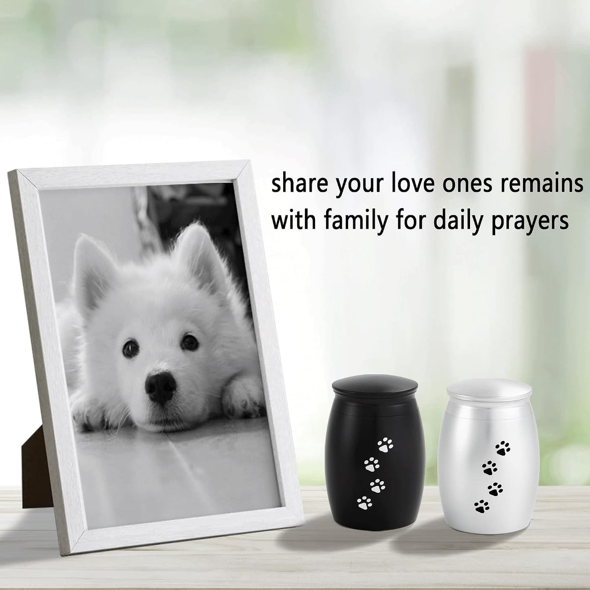 2.67 Inches Small Memorial Urns for Dog or Cat Ashes Set of 2