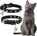 EXPAWLORER Leather Cat Collar for Girl Boy- Adjustable Pet Collar by EXPAWLORER