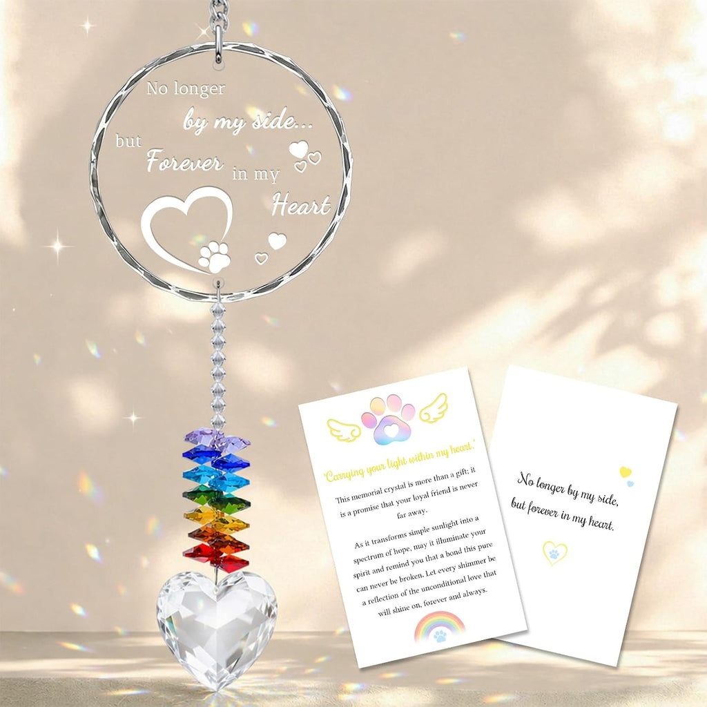 Dog Memorial Gifts for Loss of Dog - Pet Memorial Suncatcher(Angel's Wings)