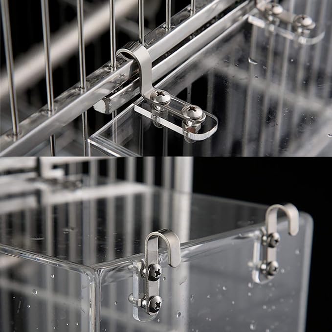 Big Bird Bath Cage, Cleaning Pet Supplies Cockatiel Bird Bathtub - Image 3