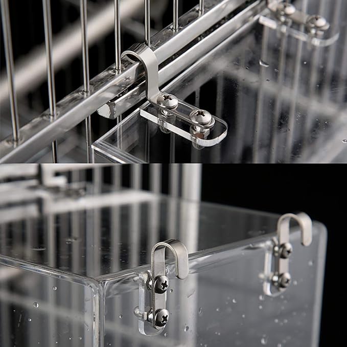 Hanging Bird Bath Cube Bird Bathtub Bath Shower Box Bowl Cage Accessory - Image 3