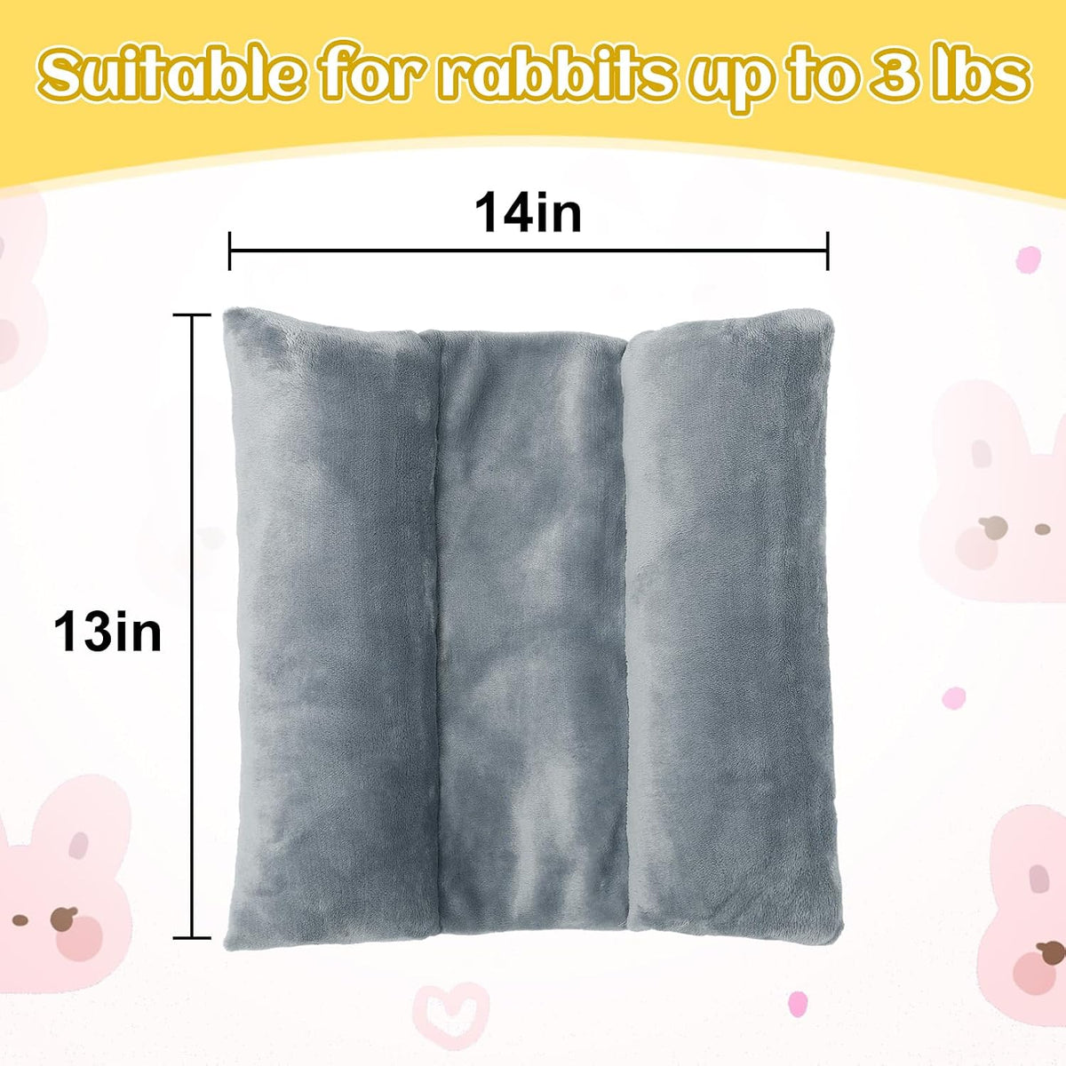 MEWTOGO 14" x 13" Bunny Bed for Rabbit Cage, Thickened & Soft