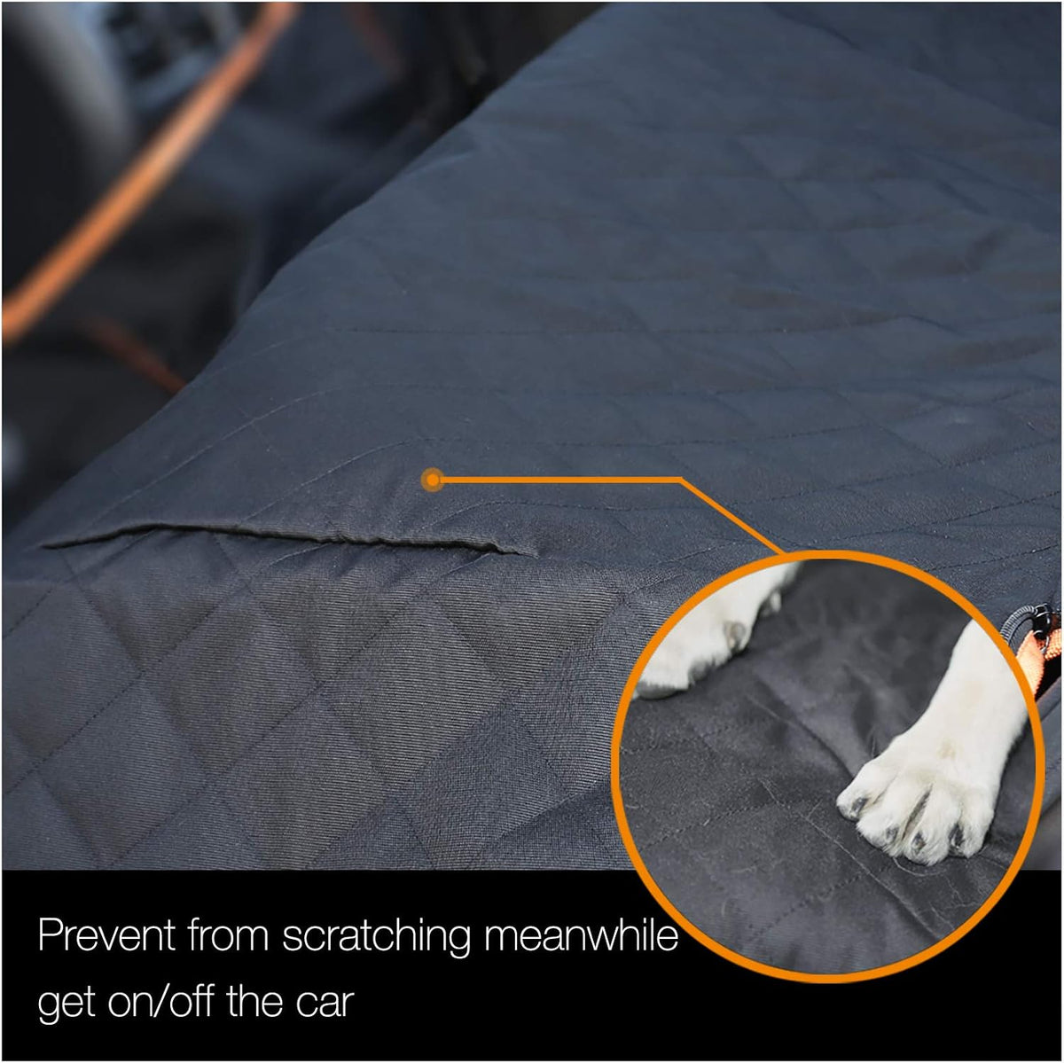 Dog Seat Cover for Pickup Trucks, 900D Heavy Duty Truck Back Seat Cover for Dogs, Waterproof & Non-Slip Pet Car Seat Cover, Fits Ford F150 F250 Ram 1500 GMC Sierra Chevy Silverado Crew Cab