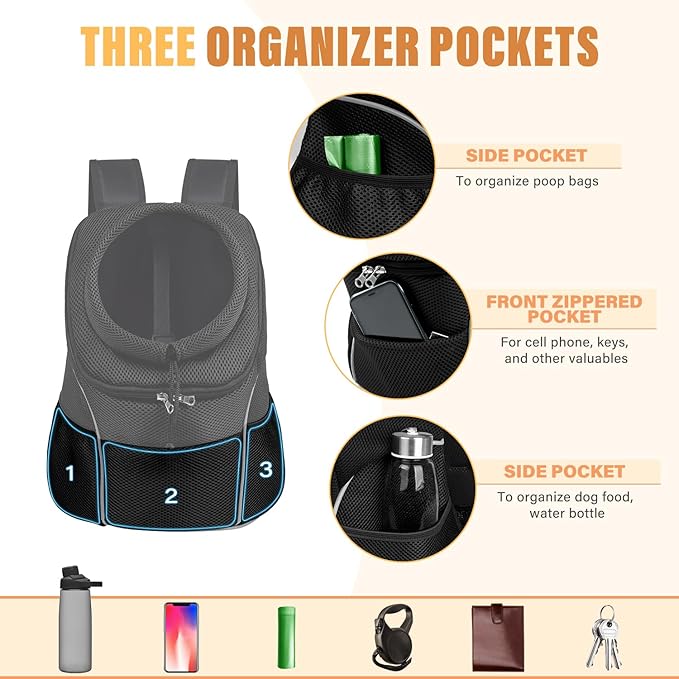 YUDODO Dog Front Carrier Backpack, Adjustable Breathable Pet Carrier - Image 4