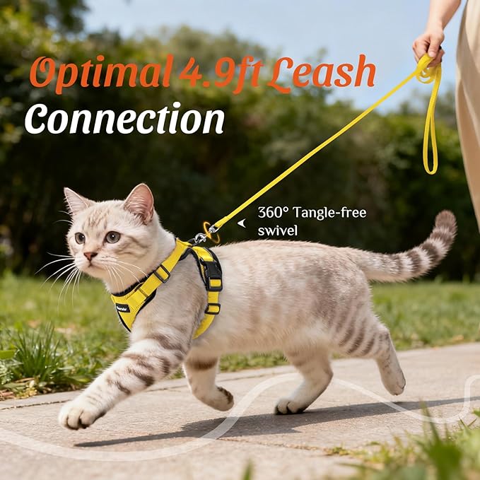 Dooradar Cat Harness and Leash Set, Escape Proof Safe Adjustable Kitten Vest - Image 7