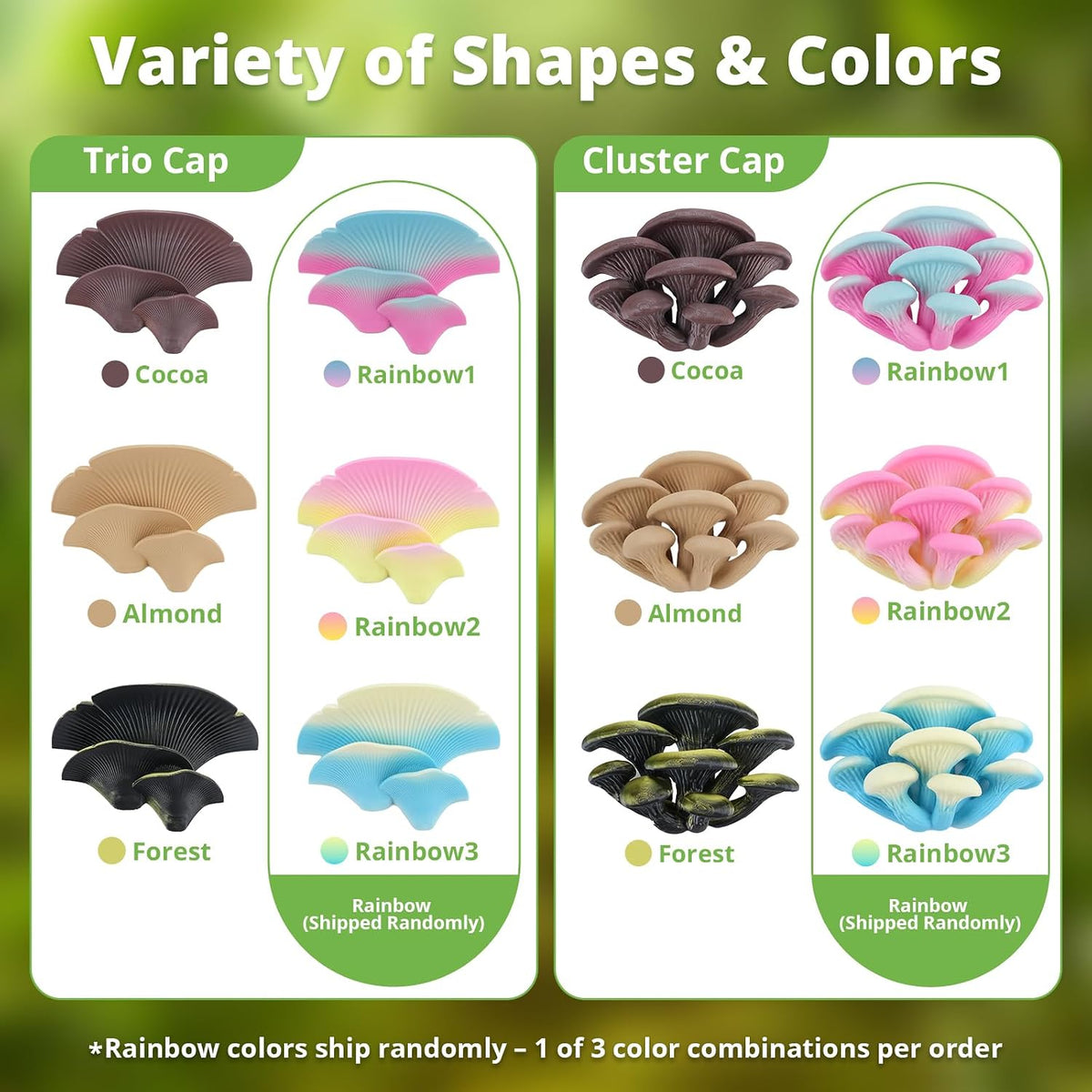 Westant Mushroom Decor for Reptile Tank, Forest, Trio