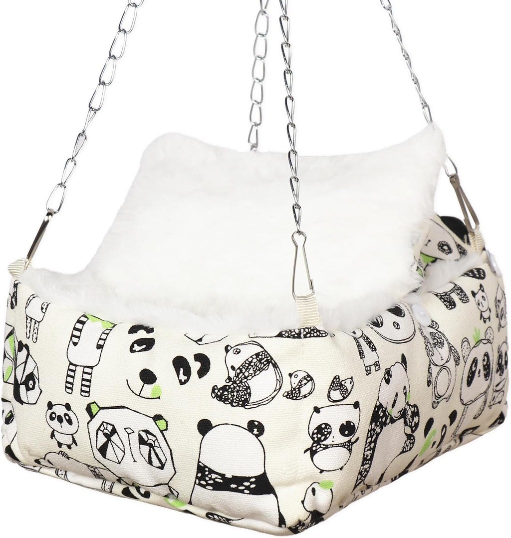 Sugar Glider Bonding Pouch,Hamster Bed with Faux Rabbit Fur Lining,Syrian Hamster Habitat Mini House,Play and Sleeping- Pet Hideout