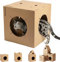 Modular Cardboard Cat Condo System, Semi-Enclosed Cube Module by Unknown