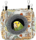 Bird Hammock Bed - Plush Nest for Parakeet Cockatiel Conure Lovebird etc