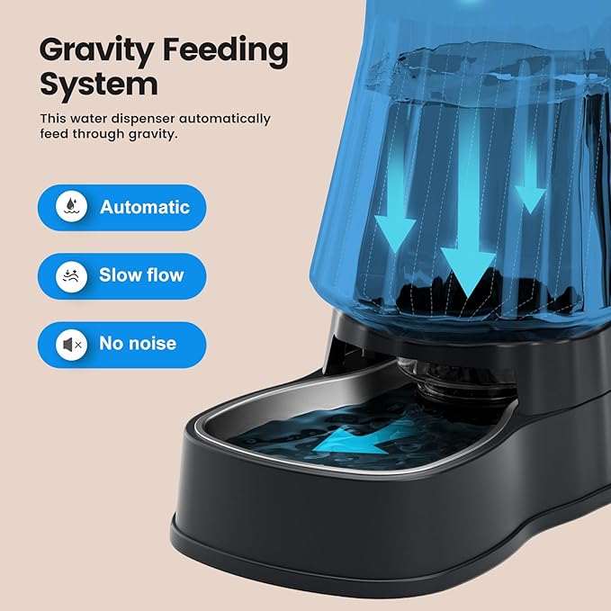 Gardner Pet Automatic Dog Water Dispenser Gravity Stainless Steel Water Waterer - Image 4