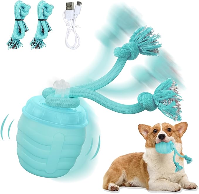 Interactive Dog Toy, Motion Activated Rolling Squeaky Ball by Huimpet