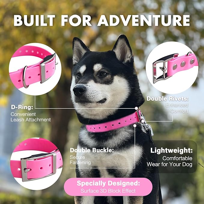 4.2FT Dog Collar and Leash Set, PVC Waterproof Adjustable Odor Proof Pet - Image 4