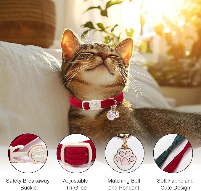 2 Pack Corduroy Cat Collars - Image 3