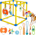 TOOGE Upgraded Puppy Play Gym: Small Dog Puppy Jungle Gym Playground Adjustable Hanging Dogs Enrichment Chew Toys for Puppies 0-6 Months Training Activity Center for Interactive Teething Stimulation