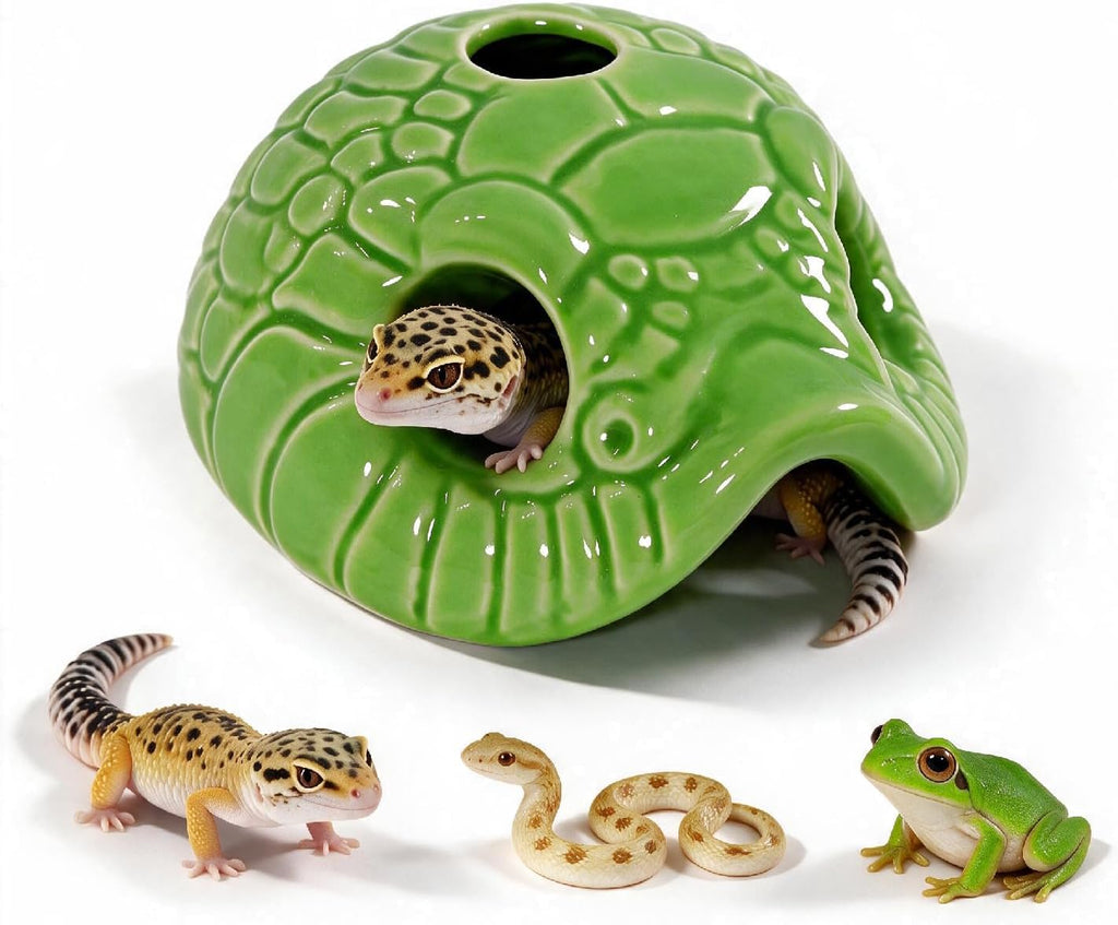 Snake Head Reptile Hide Cave, Green