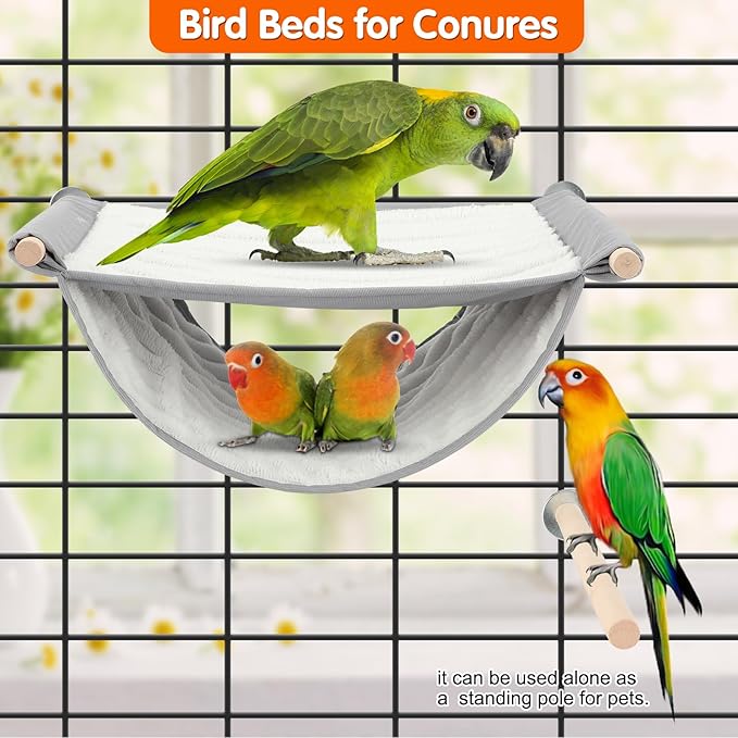 BWOGUE Winter Warm Bird Nest Bed Hanging Hammock Snuggle Hut Parrot House Tent - Image 5