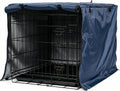 Dog Crate Cover Heavy Duty Polyester, Universal Pet Kennel Cover, Windproof Sunshade Privacy Cover Fits 42" Wire Dog Cage, Navy Blue