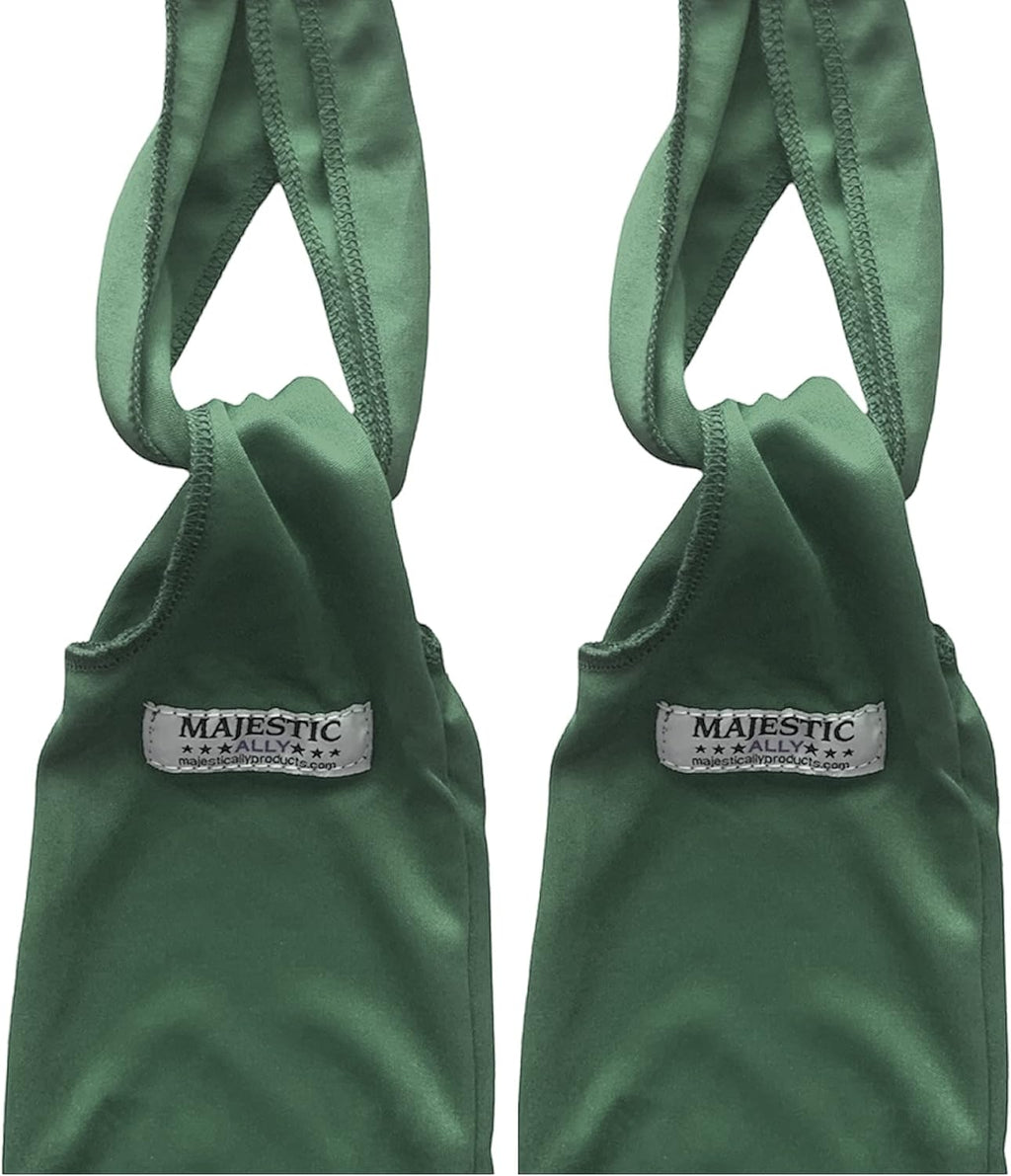 Majestic Ally Lycra Tail Bag for Horses - to Keep The Tail Clean and Protected - Set of 2 (Hunter Green)