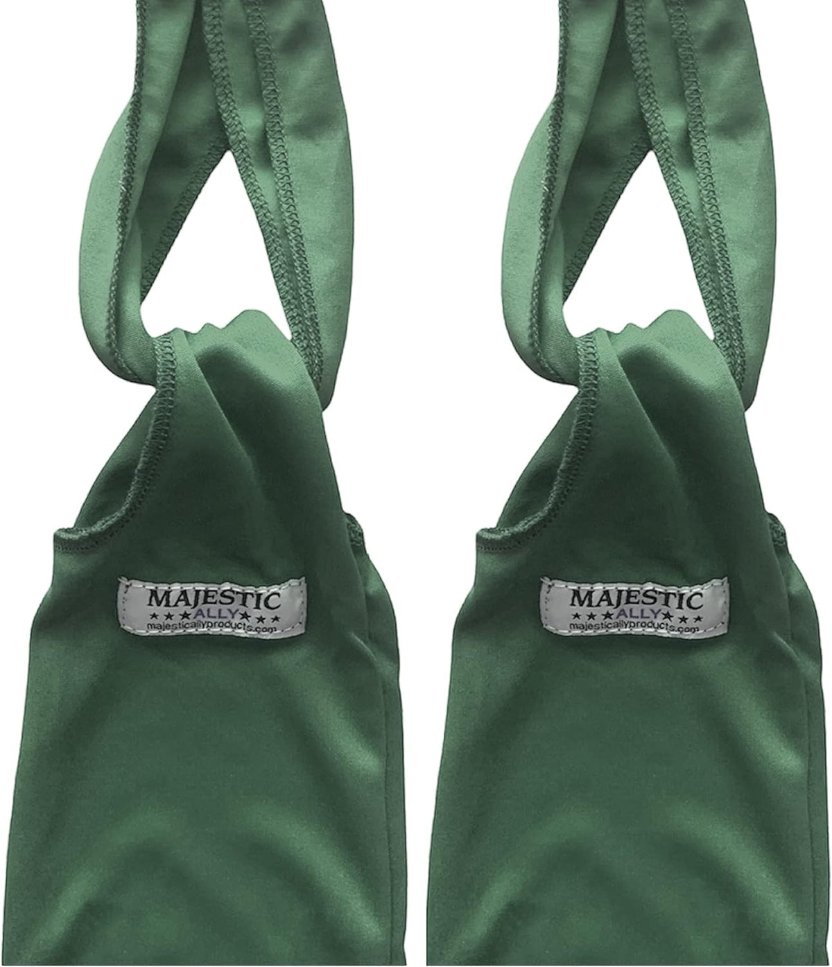 Majestic Ally Lycra Tail Bag for Horses - to Keep The Tail Clean and Protected - Set of 2 (Hunter Green)