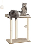 FourFurPets Modern Cat Tree for Large Cats, Full Sisal Cat Scratching Post