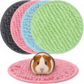 4 Pcs Guinea Pig Cage Liner 7.8 Inch Round Green Washable Fleece Pee Pads