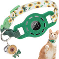 BINGPET AirTag Cat Collar with Bells, Upgraded Safety Elastic Cat Collar with by BINGPET