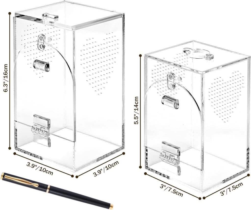 Set of 2 Jumping Spider Enclosure, No Assembly Required