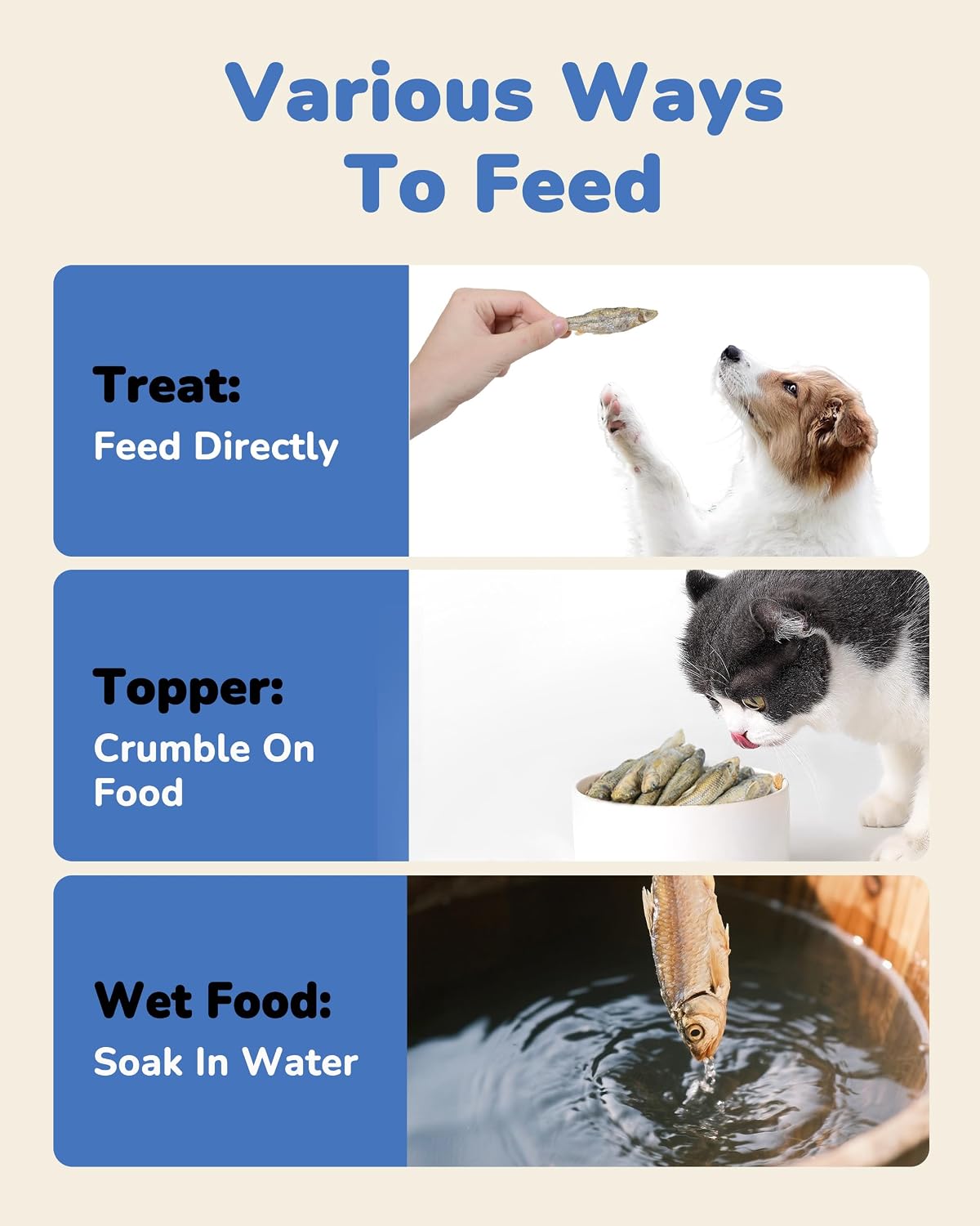 PAWUP Freeze Dried Minnows Dog Treats – 100% Single Ingredient