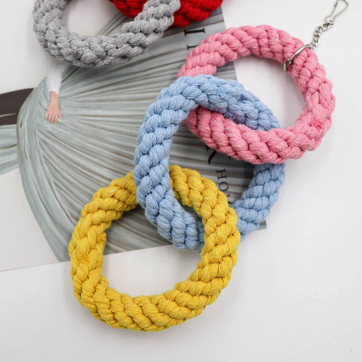 Dnoifne 2 Pack Sugar Glider Hanging Three-Ring Climbing Toys, Colorful Sugar Glider Swing Toys, Pet Activity Structure For Parrot Hamster Chinchilla Squirrel Ferret Rat