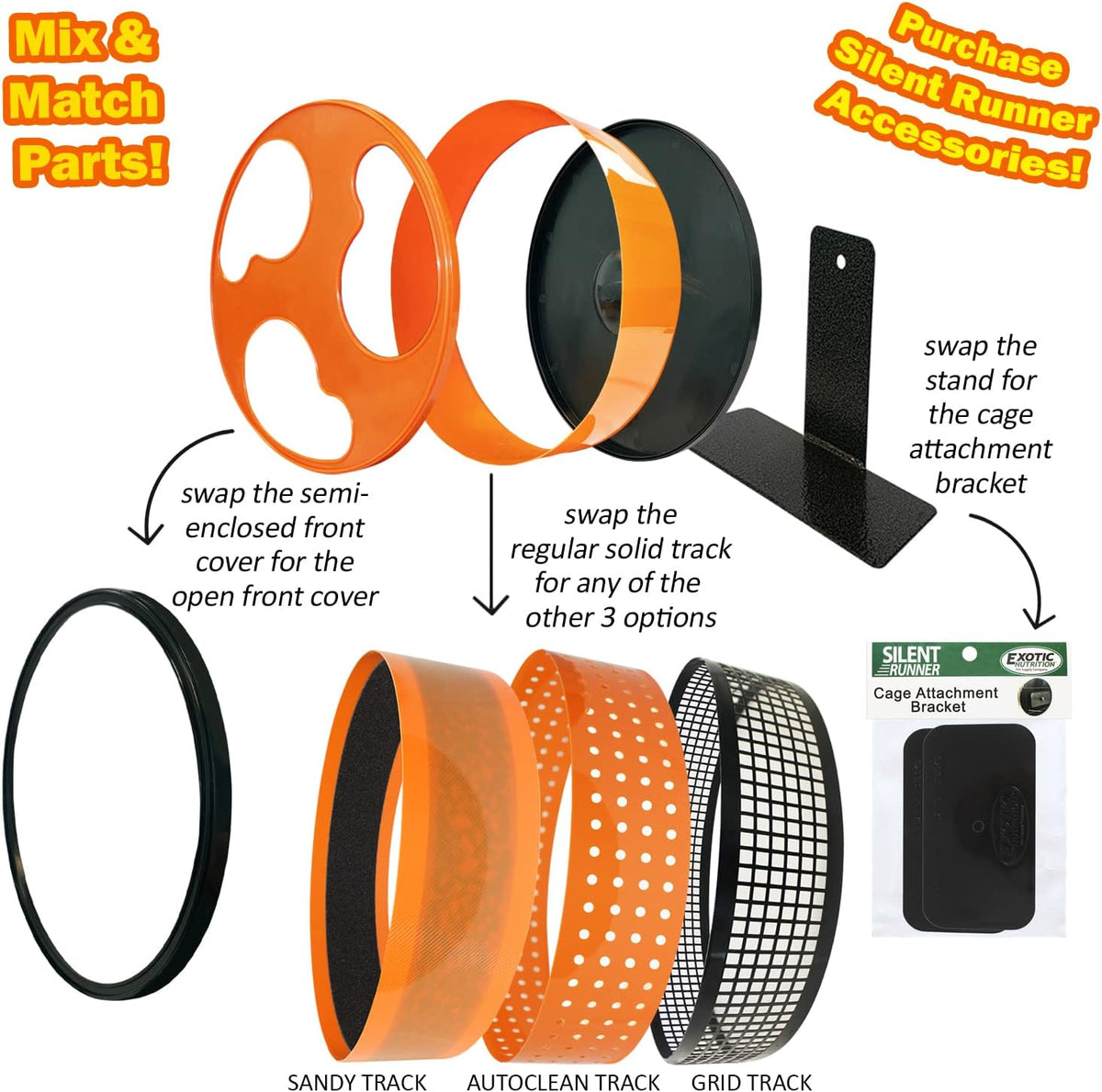 Sandy Track - for Orange Silent Runner 12" Regular - Textured Nail Trimming Track for Pet Exercise Wheel