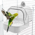 Tfwadmx Bird Cage Bath Hanging Parrot Bath Tub Water Shower Food Feeder Holder by Tfwadmx