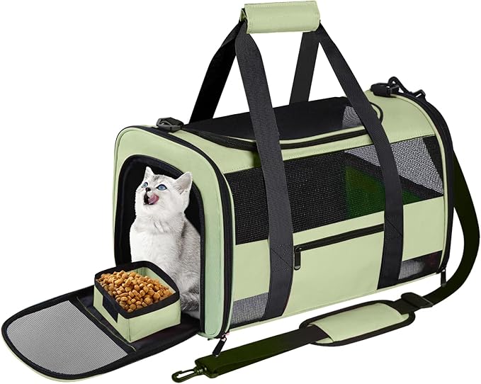 Cat Carrier Pet Dog Carriers TSA Airline Approved by CUSSIOU