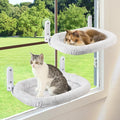 2PC Cat Window Perch with Bolster Foldable Cat Hammock Cushion Bed by Zoratoo