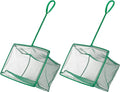 Pawfly Aquarium Fish Net with Braided Metal Handle Square Net with Soft Fine by Pawfly
