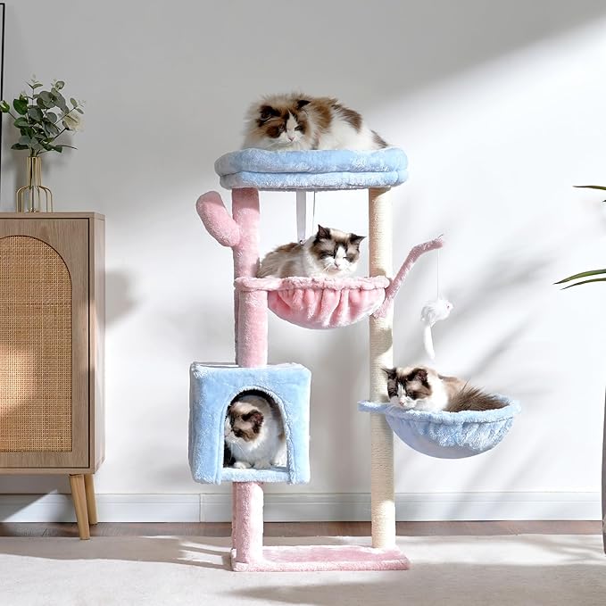 Heybly Cat Tree, 39.4 Inches Tower Condo - Image 8