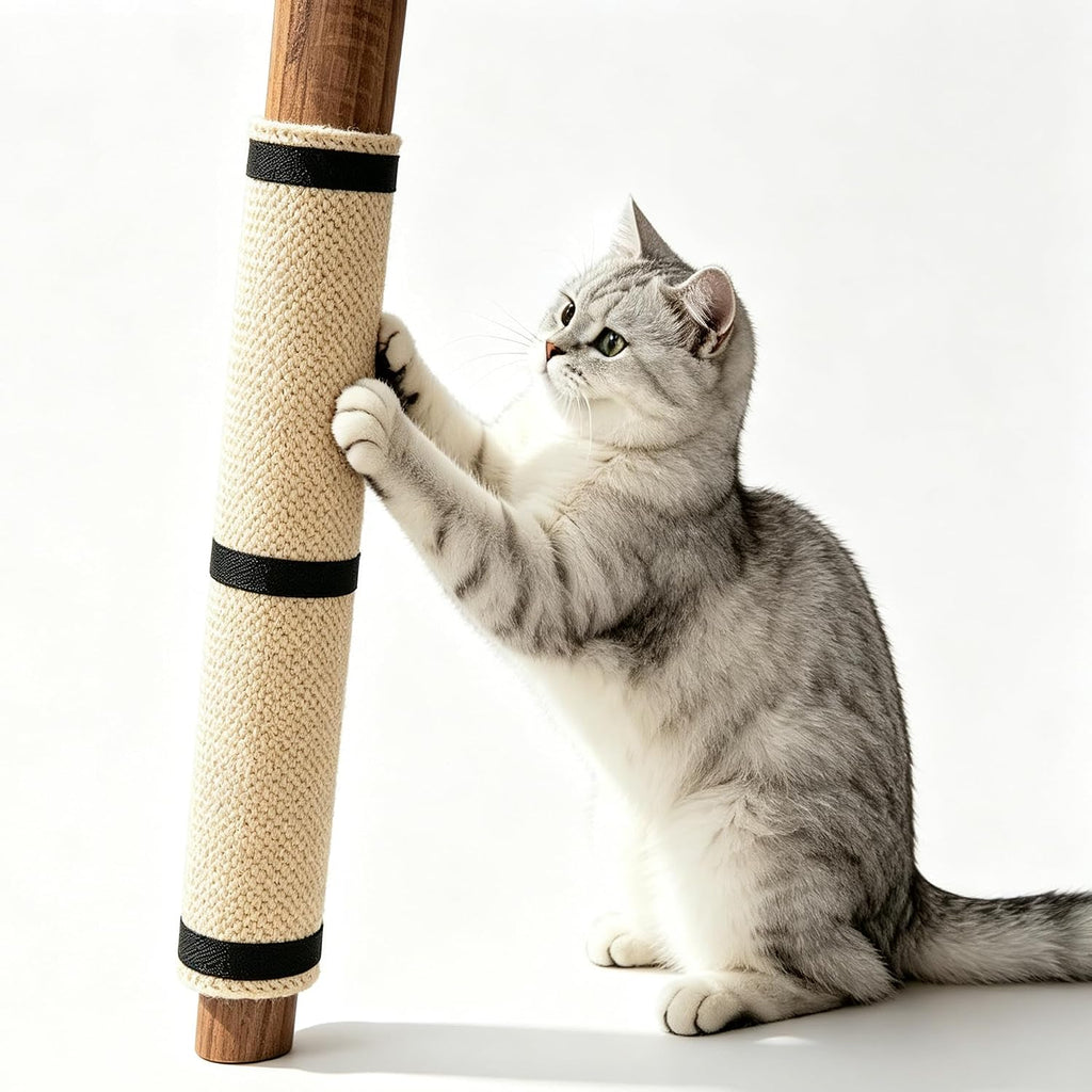 Cats Scratching Wrap 2PCS Table Clothes with Sisal for Wooden Legs Banister