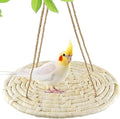 FlidRunest Bird Swing Hammock Bed, Natural Corn Woven Parrot Hammock Swing Mat by FlidRunest