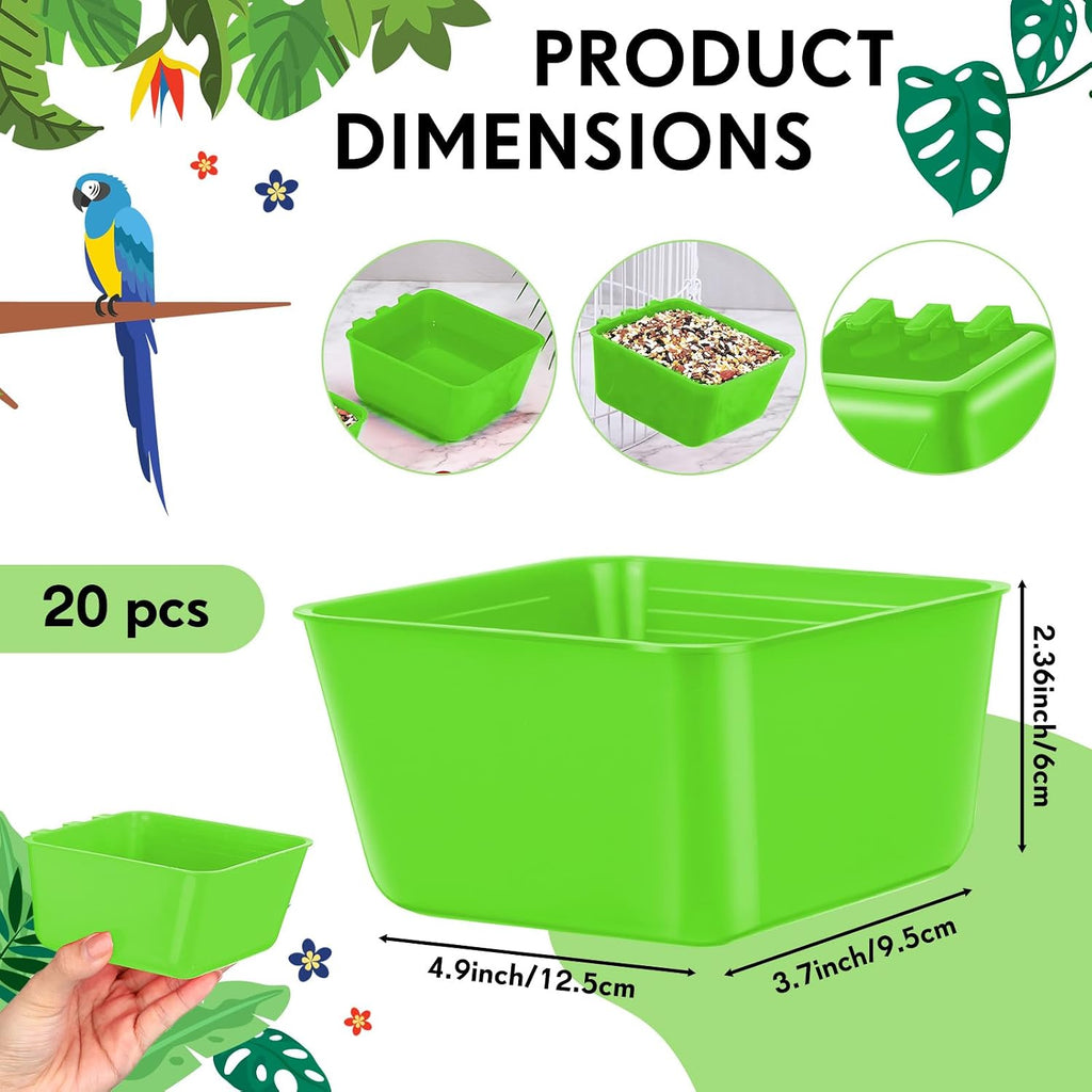 Maxdot 20 Pcs Chicken Water Feeder Cup 16 oz Large Watering Cup, Green