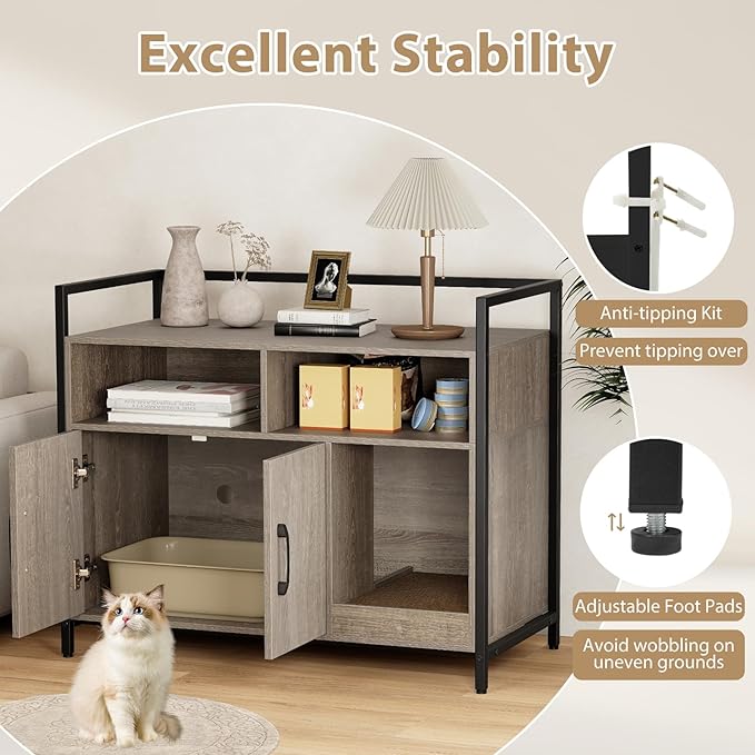 Giantex Cat Litter Box Enclosure - Image 7