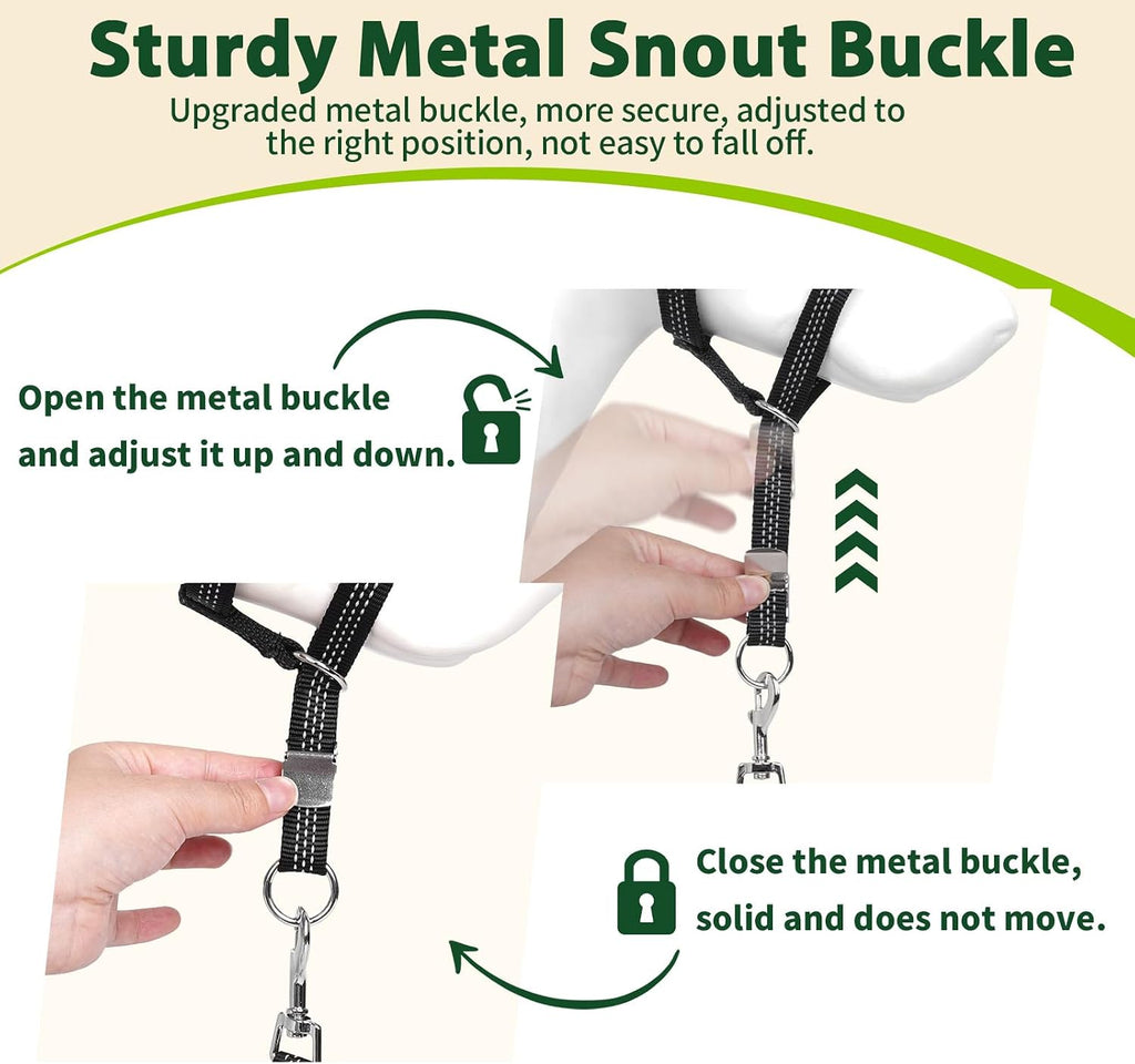 BARKLESS No Pull Head Collar for Medium Large Dogs, Sturdy Head Halter