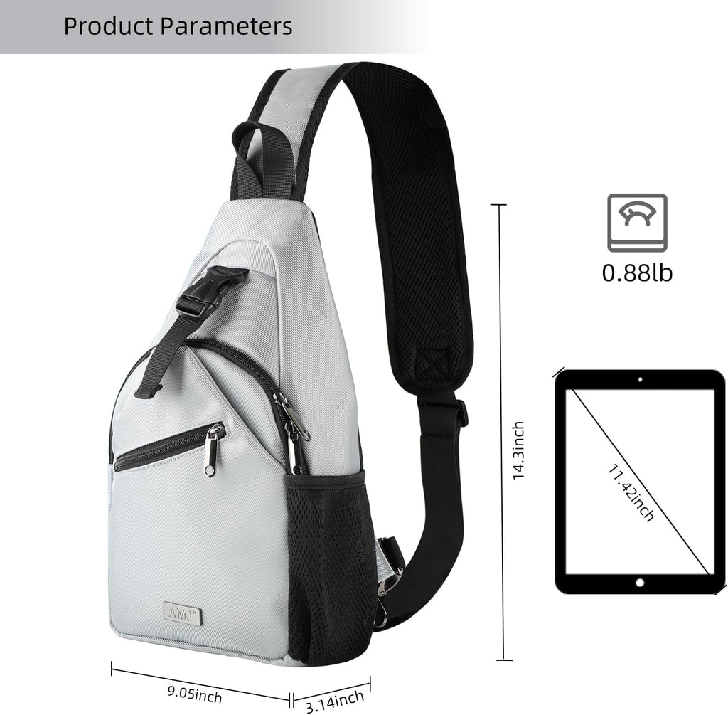 Tactical Chest Sling Bag for Men,Theft Crossbody Bag,Lightweight Hiking Shoulder Pack for Cycling, Travel, Camping