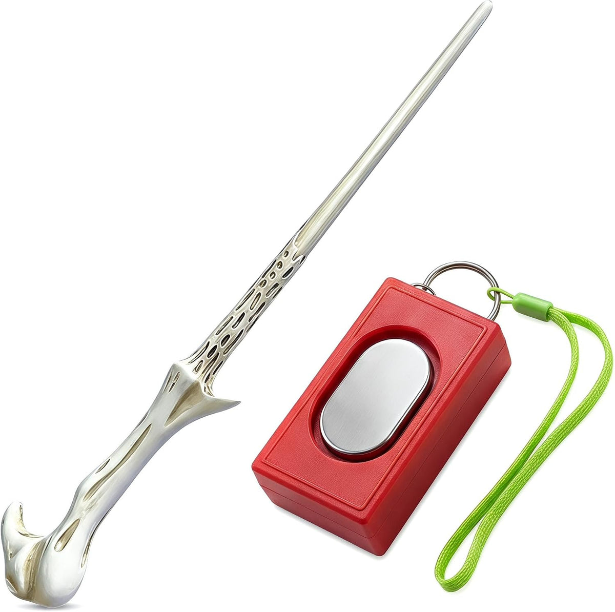 Bird Training Clicker Kit with Target Stick, Resin Training Stick & Wrist Strap Clicker for Parrots, Parakeets, Conures, Cockatiels, Lovebirds (White & Red)