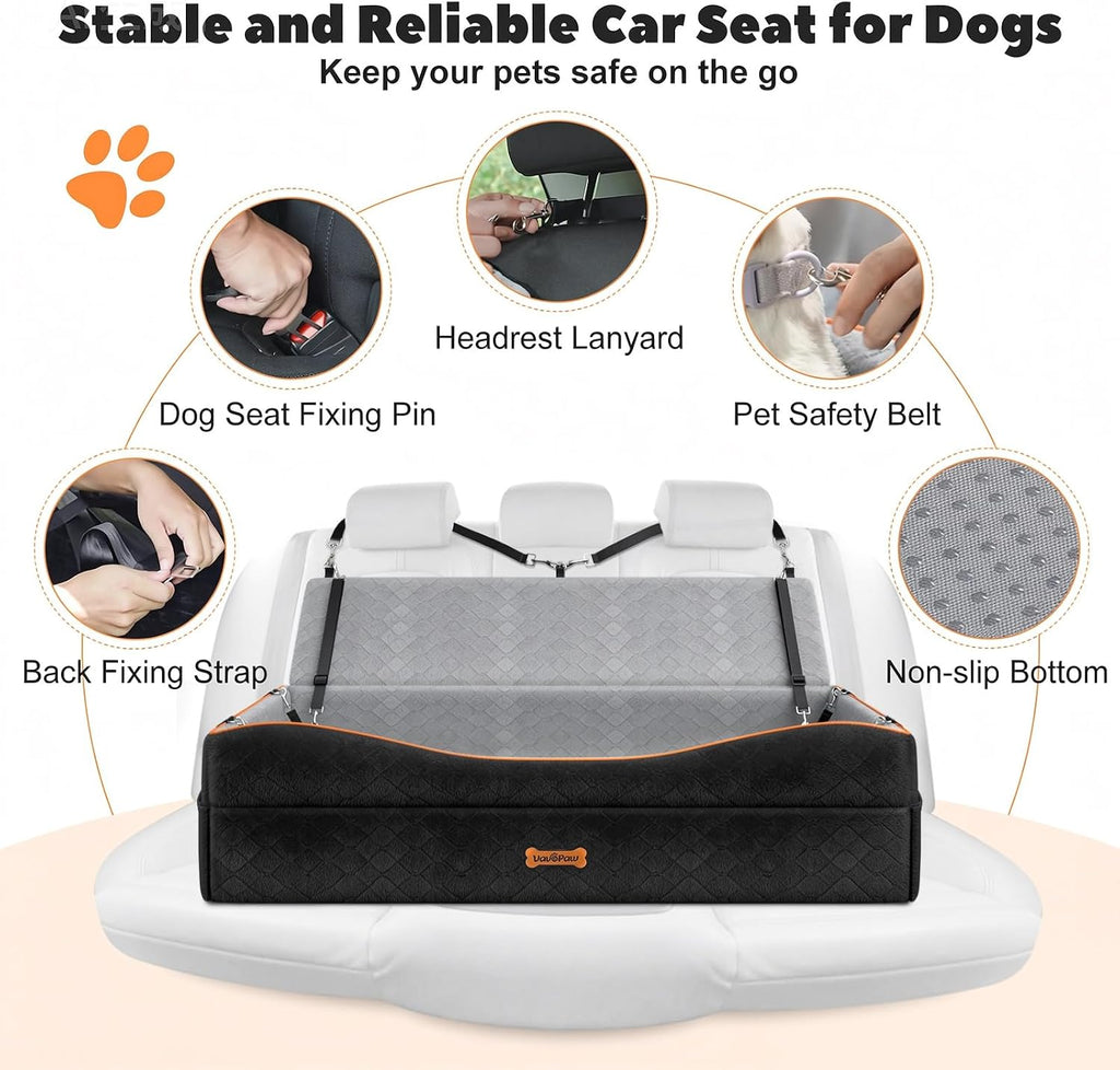 Car Seat for Large Dog for 2 Medium or 3 Small Dogs Under 100Lbs