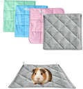 4 Pcs 12"x12" Guinea Pig Cages Liners Washable, Absorbent Pee Pads for Small Animals, Reusable Guinea Pigs Bedding for Bunny Cage(Grey,Green, Pink, Blue)