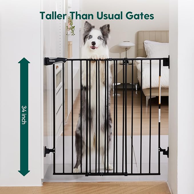Babelio Baby Gate for Stairs & Doorways, 26-43" W 34" H Extra Tall| No Bottom - Image 2